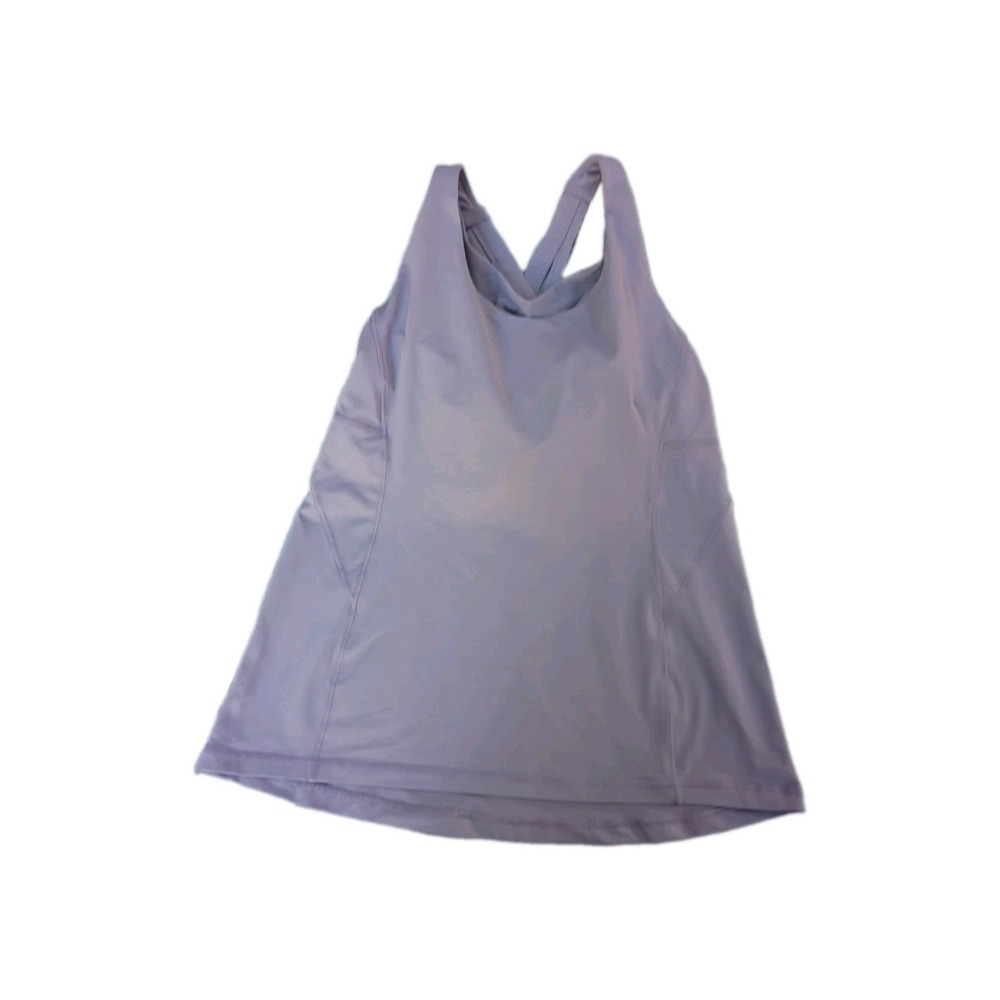 Lululemon Scoop Neck Strappy Criss Cross Back Yoga Stretch Tank Top Purple Women